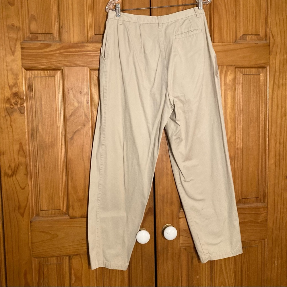 EUC Crossroads Vintage 80s 90s Pants Flat Panel Career Tan Size 12
